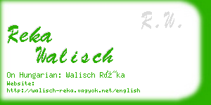 reka walisch business card